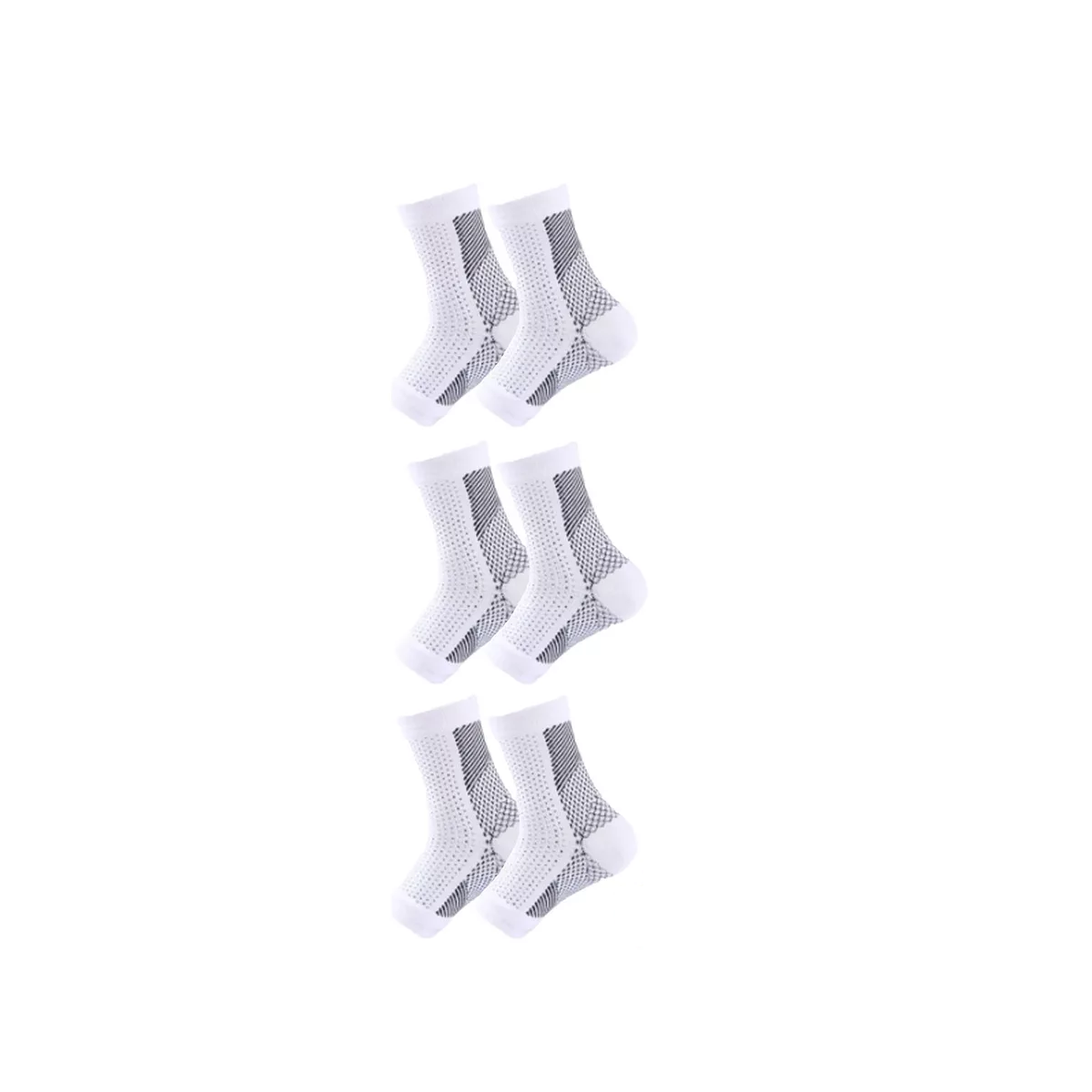 Set 3 Pares De Calcetines Para Neuropatía Talla S/m Eo Safe Imports Esi-14295 Blanco