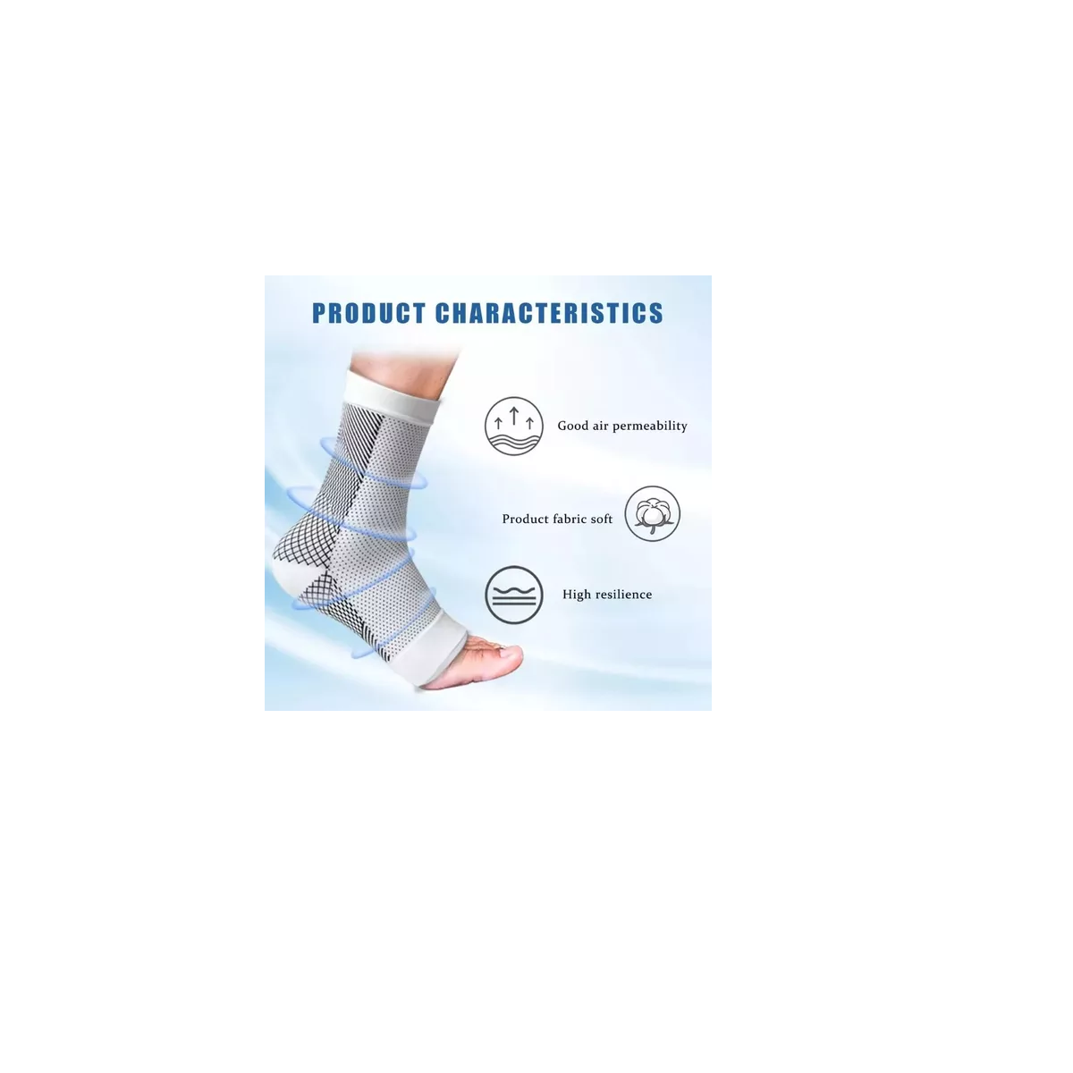 Foto 4 pulgar | Set 3 Pares De Calcetines Para Neuropatía Talla S/m Eo Safe Imports Esi-14295 Blanco