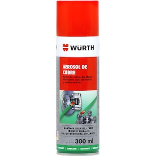 Foto 1 | Grasa De Cobre Cu-800 Antiaferrante Adhesiva Würth 300ml Resistente A Altas Temperaturas
