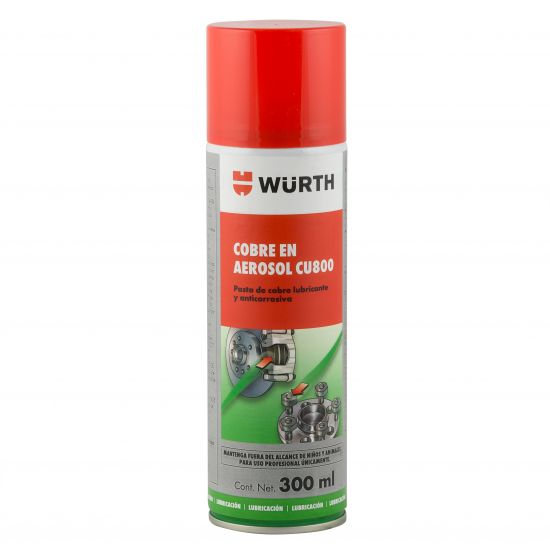 Foto 3 pulgar | Grasa De Cobre Cu-800 Antiaferrante Adhesiva Würth 300ml Resistente A Altas Temperaturas