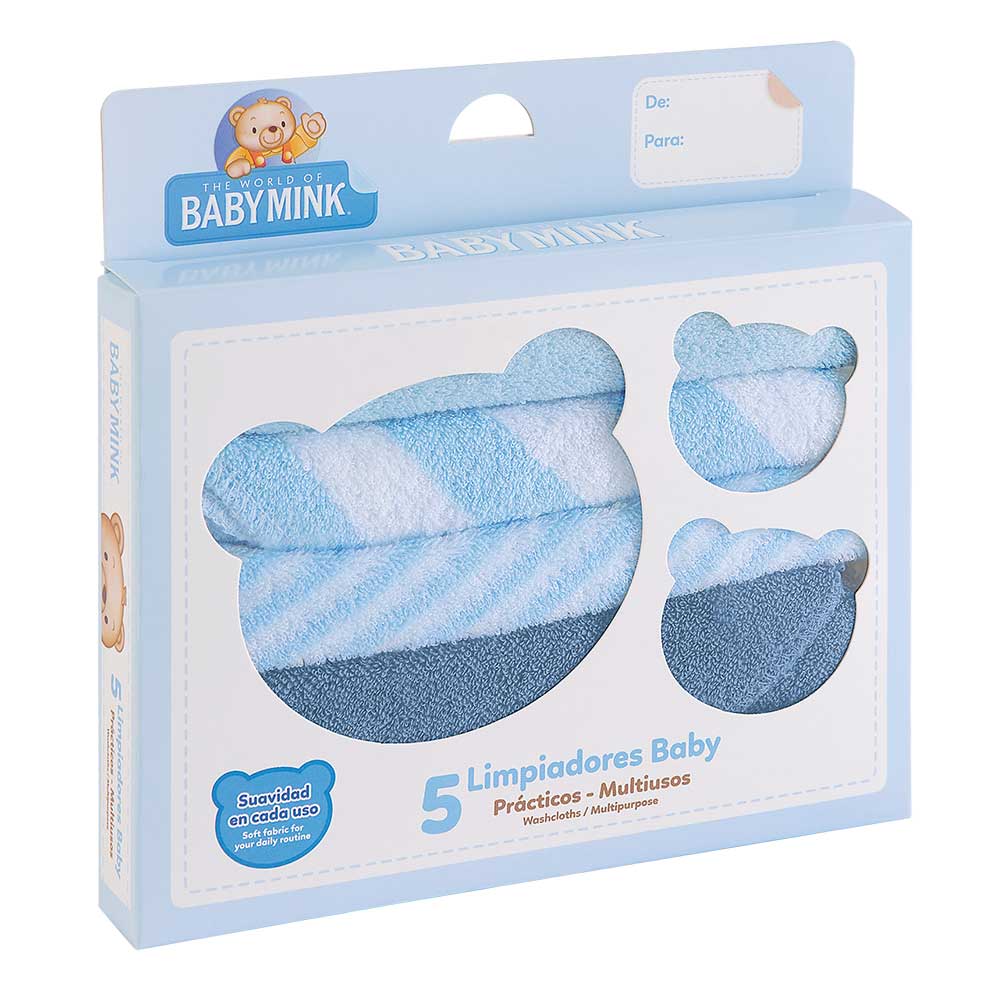 Foto 2 | Toallitas Multiusos Baby Mink Azul