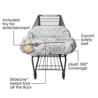 Foto 2 | Funda Para Carrito De Compras Boppy Sunshine Amarillo/gris De 6 A 48 Meses - Venta Internacional.
