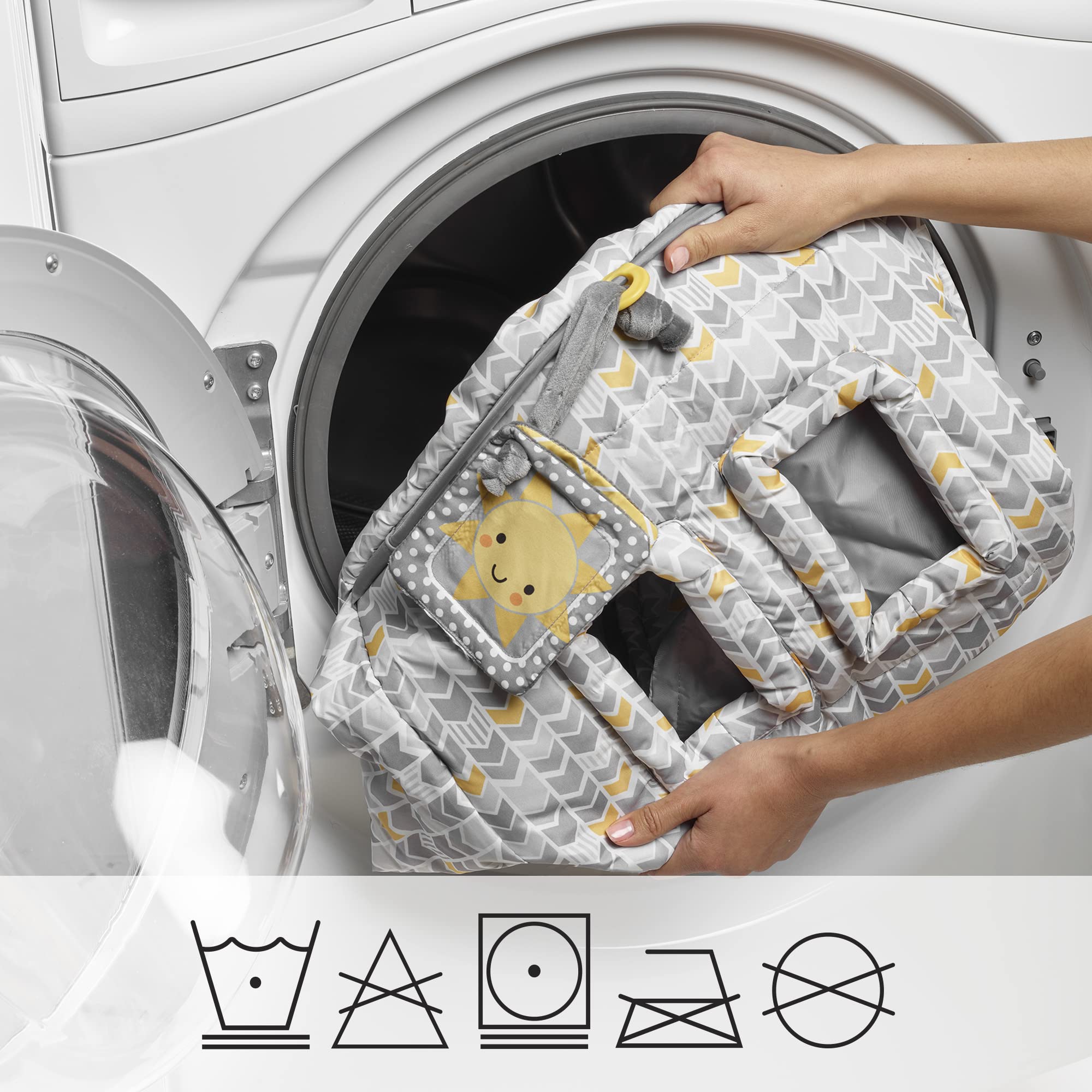 Foto 6 pulgar | Funda Para Carrito De Compras Boppy Sunshine Amarillo/gris De 6 A 48 Meses - Venta Internacional.
