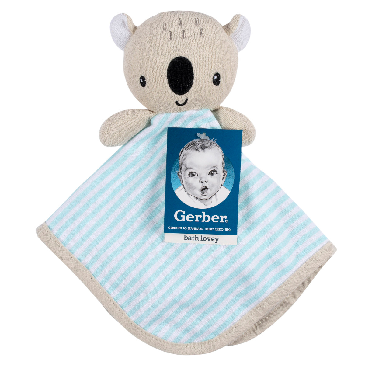 Foto 3 pulgar | Paño Baño Bebé Gerber Gatito Azul 12×12 Cm Algodón Suave