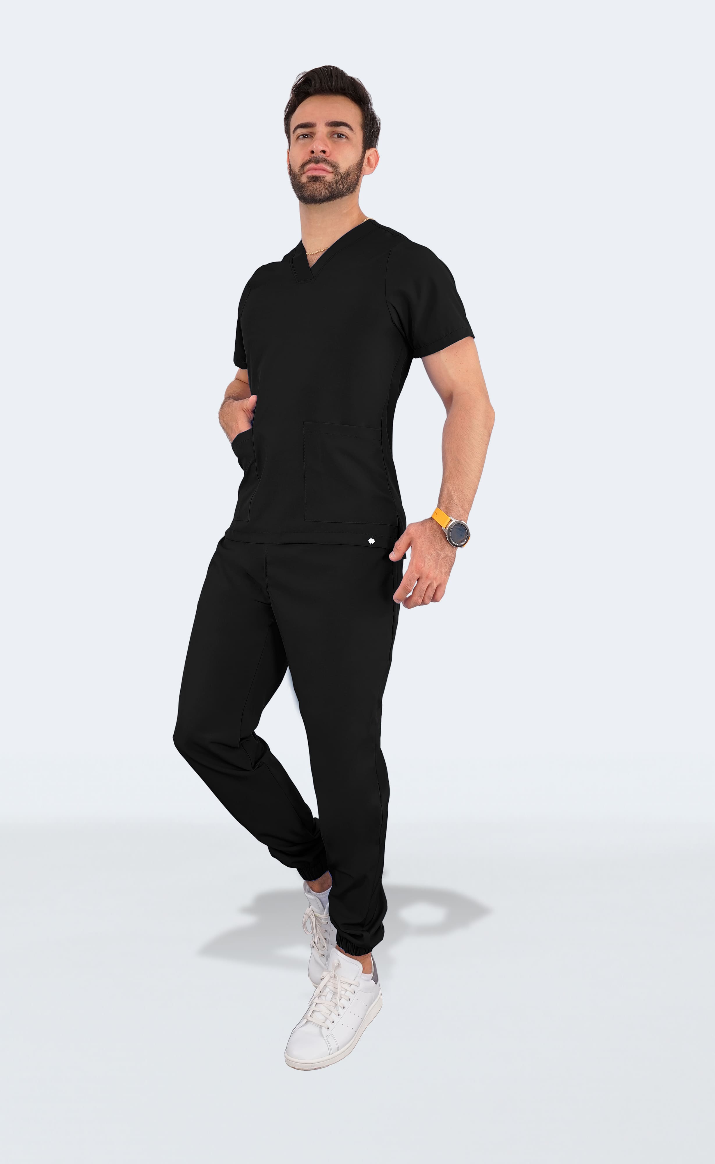 Foto 4 pulgar | Conjunto Quirúrgico Antifluidos Negro Sea Brazil para Hombres