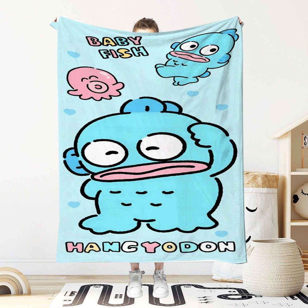 Foto 2 pulgar | Manta Sanmu De Franela Suave Con Forma De Anime Con Forma De Pez Bebé  Bonito  300 G