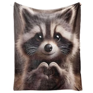 Foto 1 | Manta De Franela Con Estampado Digital Little Raccoon Love 300 G