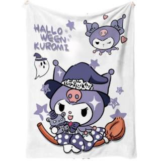 Foto 1 | Manta Sanmu De Franela Suave Kuromi Wizard 300 G Poliéster