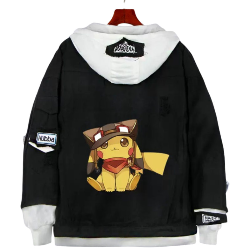 Foto 2 pulgar | Chaqueta Vaquera Sanmu Pikachu Con Estampado Adventurer De Algodón