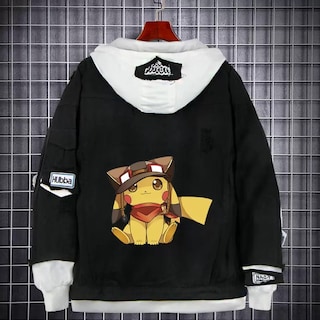 Foto 2 | Chaqueta Vaquera Sanmu Pikachu Con Estampado Adventurer De Algodón