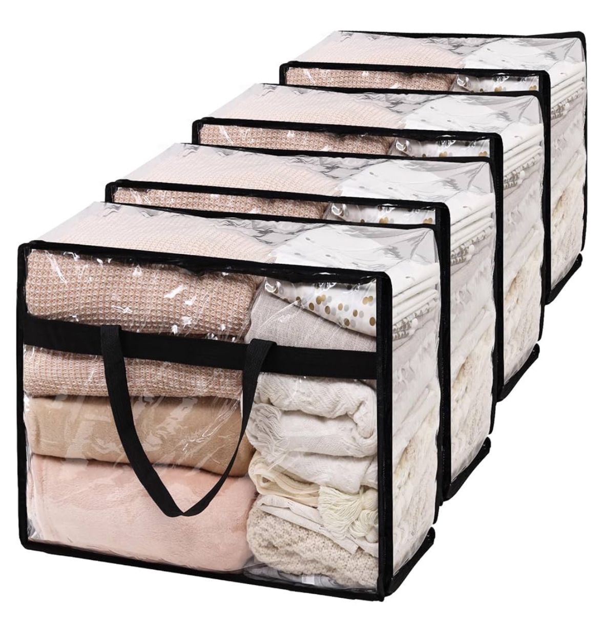 Foto 1 | Bolsas De Almacenamiento Transparente Con Cierre 4 Organizadores