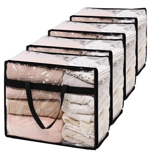 Foto 1 | Bolsas De Almacenamiento Transparente Con Cierre 4 Organizadores