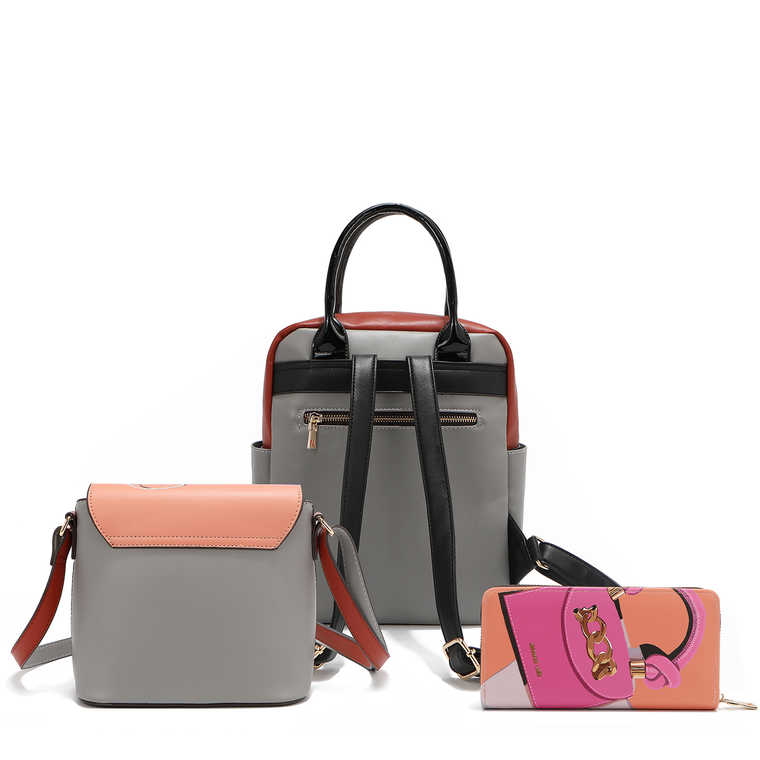 Foto 2 | Set de 3 Piezas de Bolsas Nicole Lee
