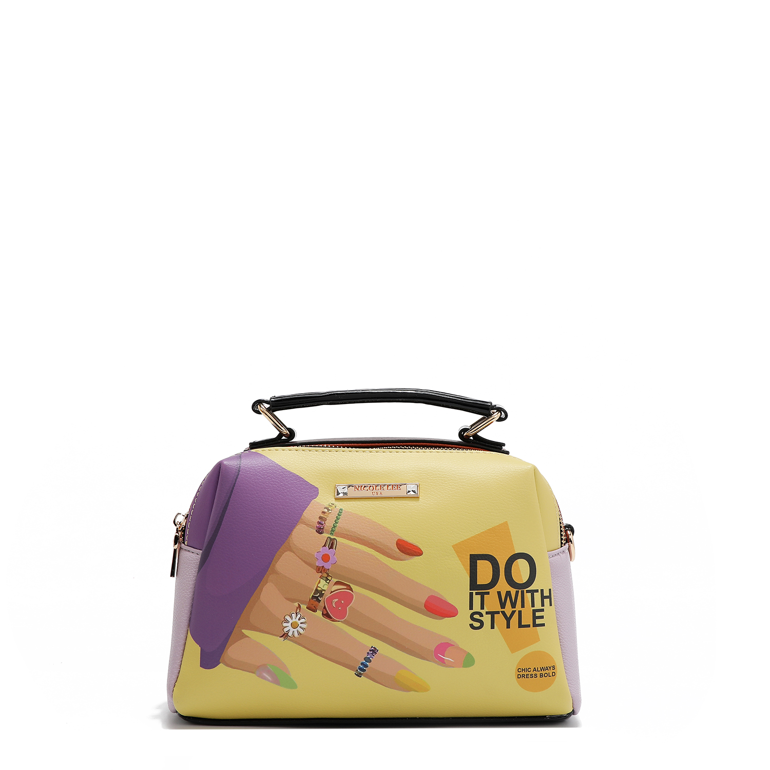 Foto 5 | Set 3pz Bolsas Y Cartera Nicole Lee Print Nail Polish