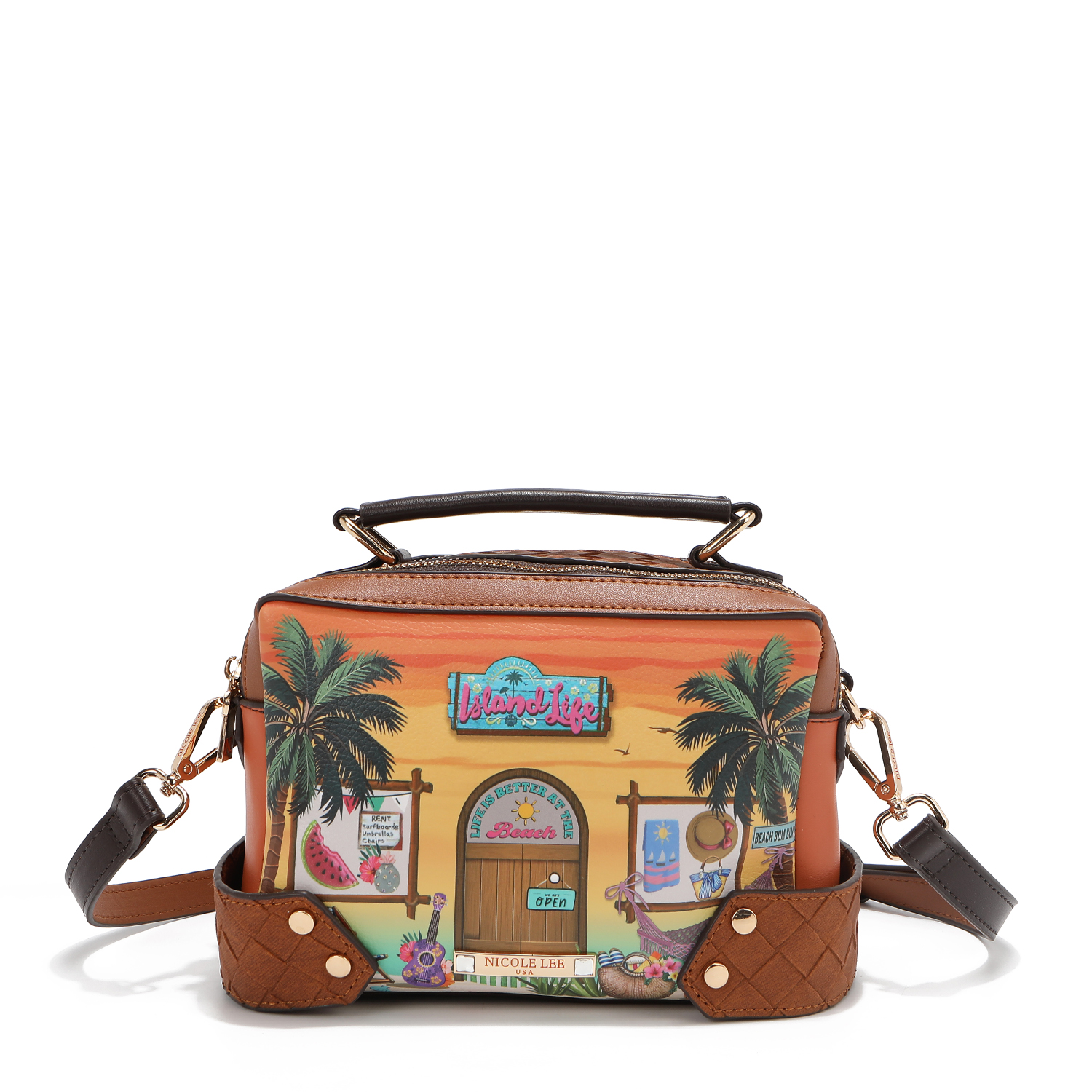 Foto 3 | Set 3pz Bolsas Y Cartera Estampadas Sun & Sand