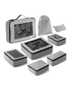 Foto 1 | 8pcs Bolsas Organizadoras De Maletas Viaje Gris