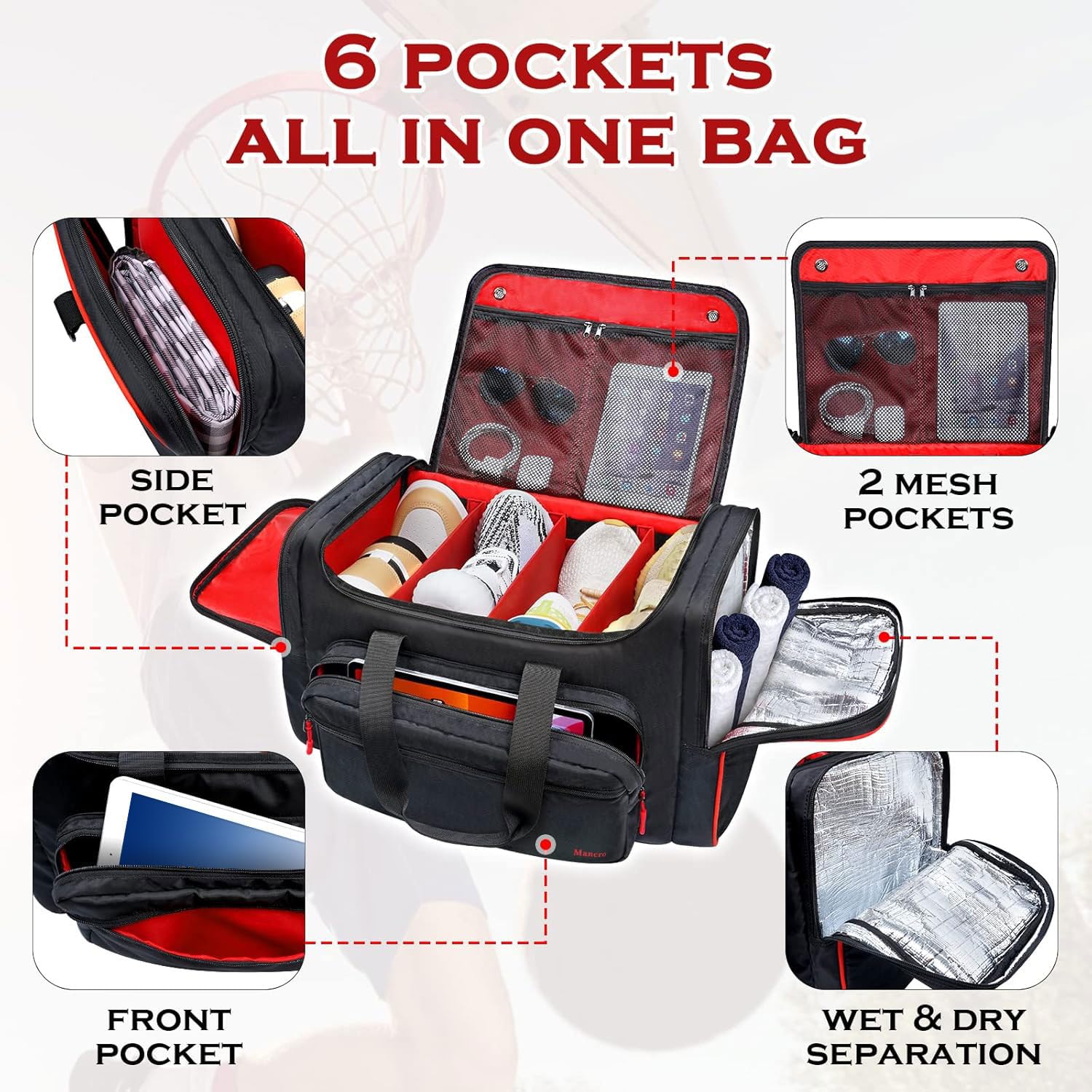Foto 6 pulgar | Bolsa de Zapatos Mancro para 4 Pares-Venta Internacional