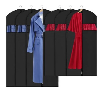 Foto 2 | Fundas Para Ropa 60x100 Porta Trajes Con Perchero Negro Negro