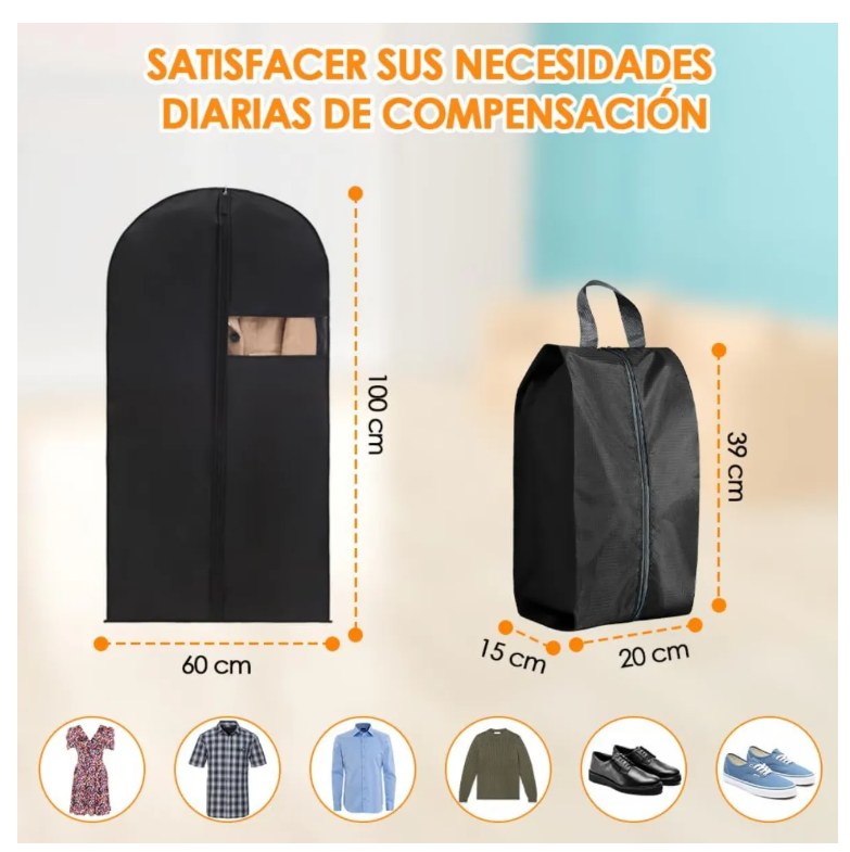 Foto 3 | Juego Xtellar De 4 Fundas Para Traje Y 4 Fundas Para Zapatos