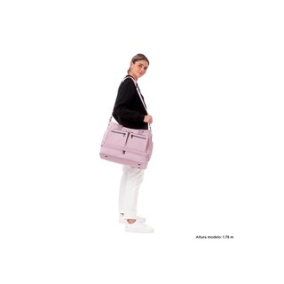 Foto 2 | Totto Bolsa De Dama | Mujer Crossbody Duffle Sahara - A Color Rosa Claro Diseño De La Tela Lisa Violeta
