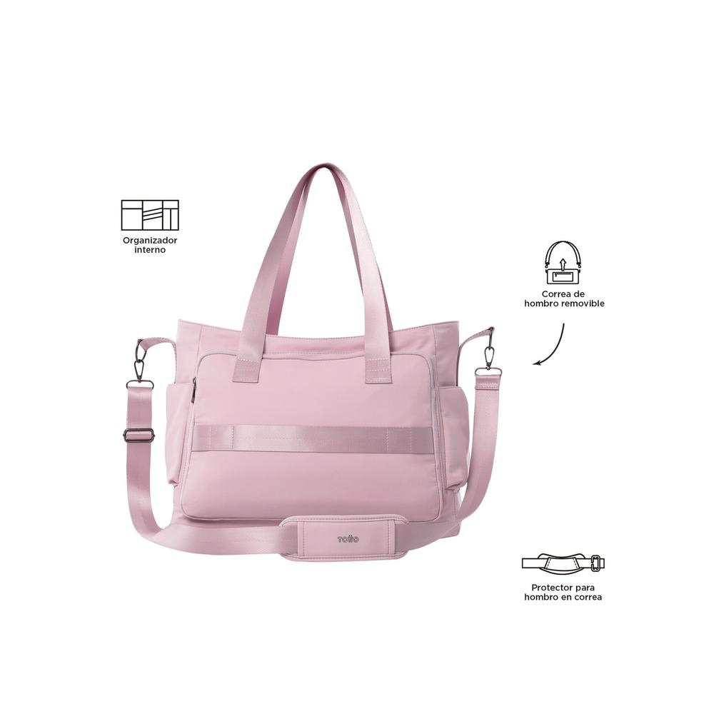 Foto 5 pulgar | Totto Bolsa De Dama | Mujer Crossbody Duffle Sahara - A Color Rosa Claro Diseño De La Tela Lisa Violeta