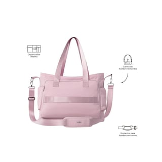 Foto 4 | Totto Bolsa De Dama | Mujer Crossbody Duffle Sahara - A Color Rosa Claro Diseño De La Tela Lisa Violeta