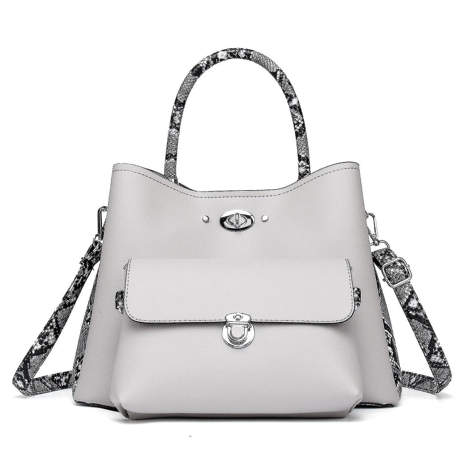 Foto 2 pulgar | Bolsos De Mano Huoguo Piel De Serpiente  Suegra  Gris  2 Piezas - Venta Internacional.