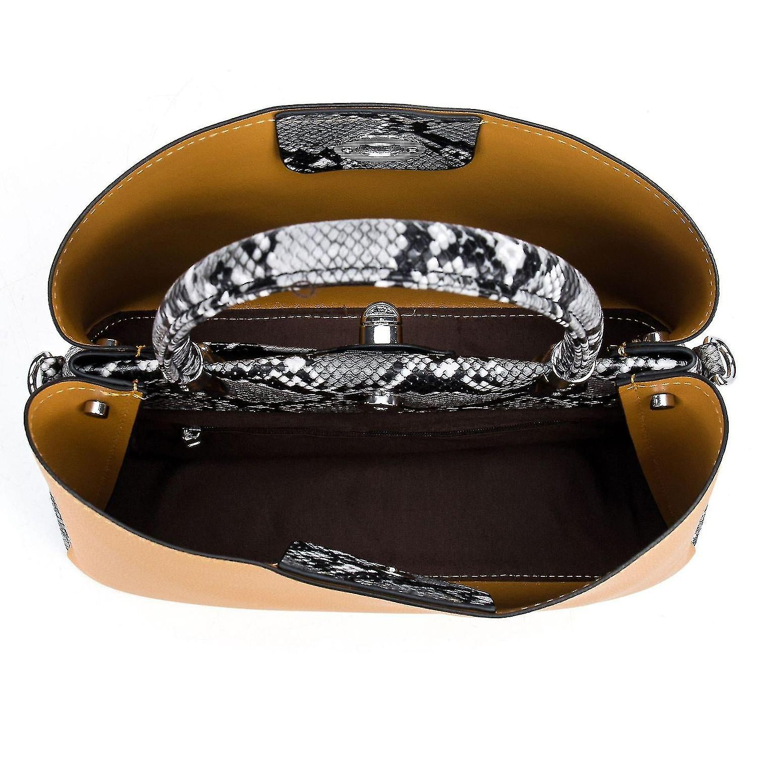 Foto 4 pulgar | Bolsos De Mano Huoguo Piel De Serpiente  Suegra  Gris  2 Piezas - Venta Internacional.