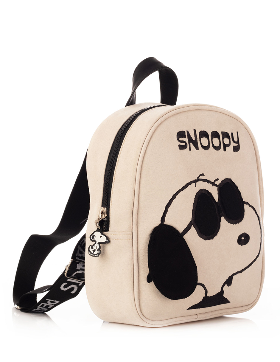 Foto 4 pulgar | Mochila Snoopy Casual Blanco Y Negro