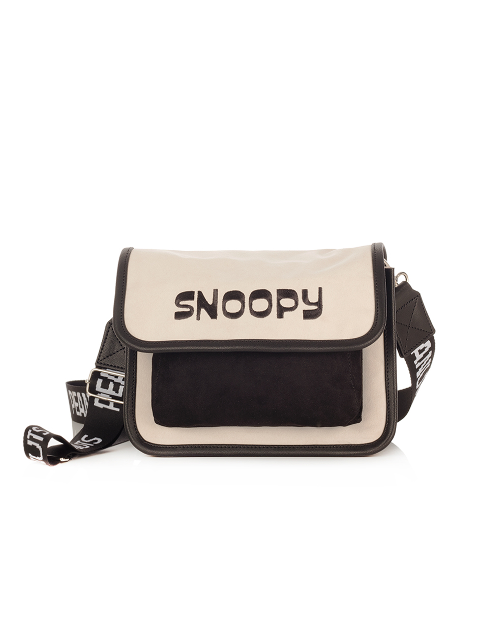 Foto 2 pulgar | Bolso Snoopy Casual Blanco Y Negro