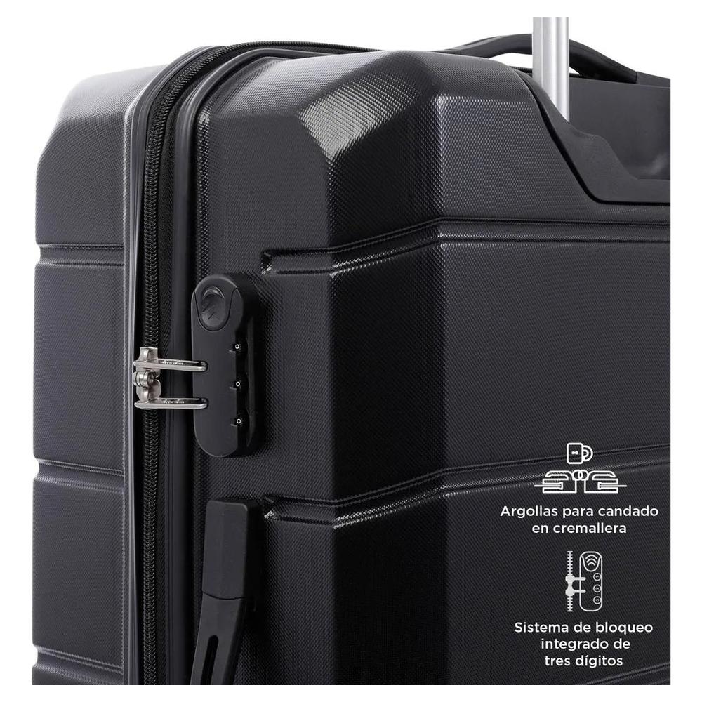 Foto 5 pulgar | Totto Maleta De Viaje Mediana Rígida 3.7kg Raym222 Negro