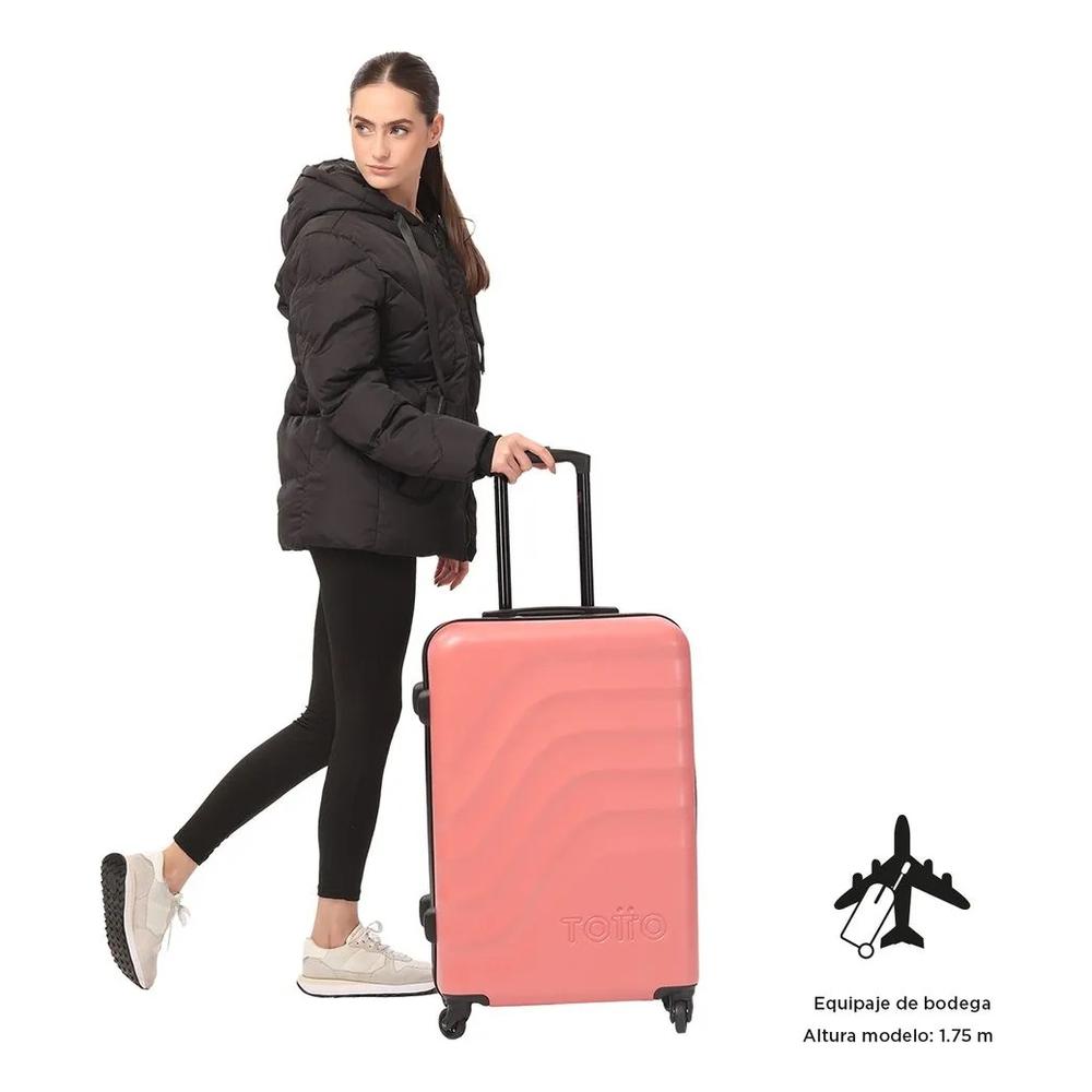 Foto 3 pulgar | Totto Maleta De Viaje Mediana Rígida 4.2kg Bazm232 Rosa