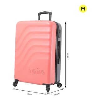 Foto 3 | Totto Maleta De Viaje Mediana Rígida 4.2kg Bazm232 Rosa
