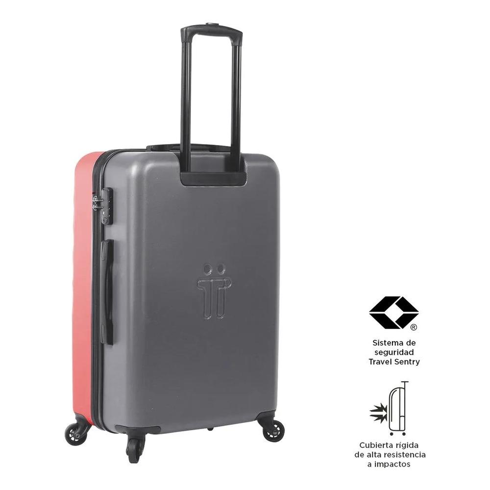 Foto 6 pulgar | Totto Maleta De Viaje Mediana Rígida 4.2kg Bazm232 Rosa