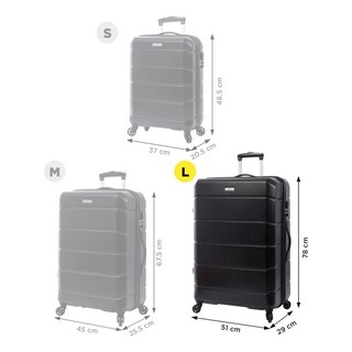Foto 2 | Totto Maleta De Viaje Grande Rígida 4.5kg Rayl222 Negro