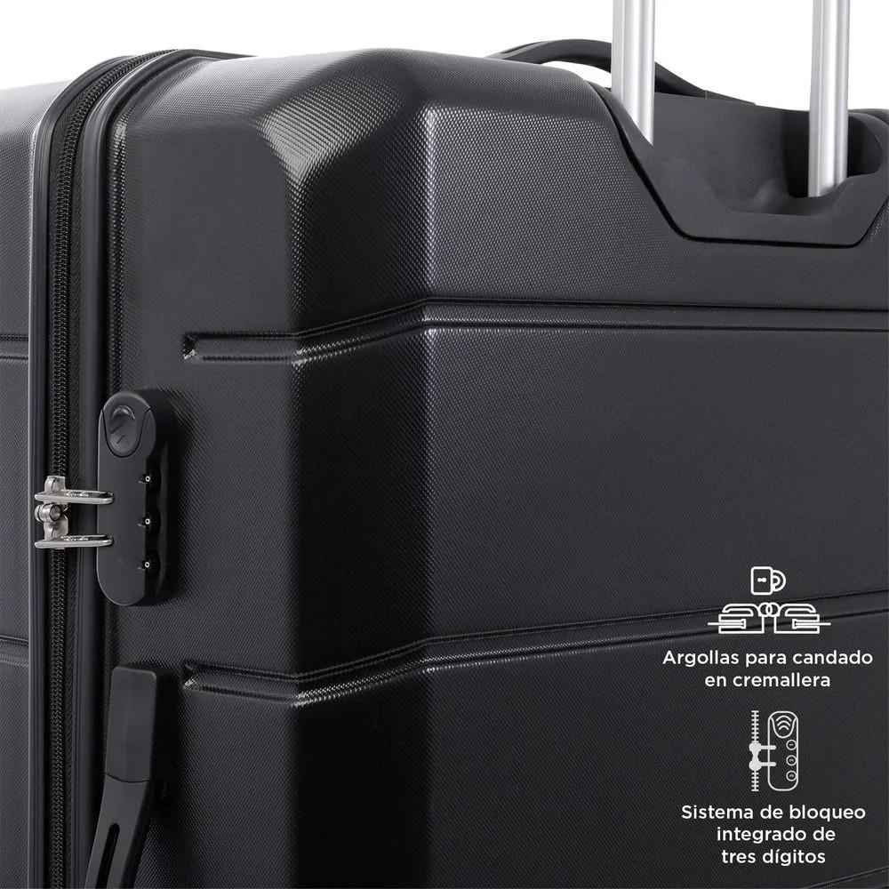 Foto 5 pulgar | Totto Maleta De Viaje Grande Rígida 4.5kg Rayl222 Negro