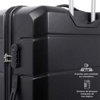 Foto 4 | Totto Maleta De Viaje Grande Rígida 4.5kg Rayl222 Negro
