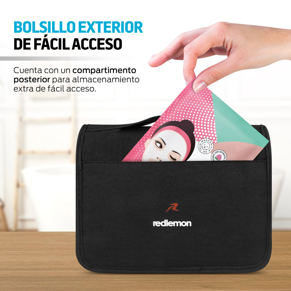 Foto 7 | Neceser de Viaje Redlemon 79811-bl Impermeable color Negro