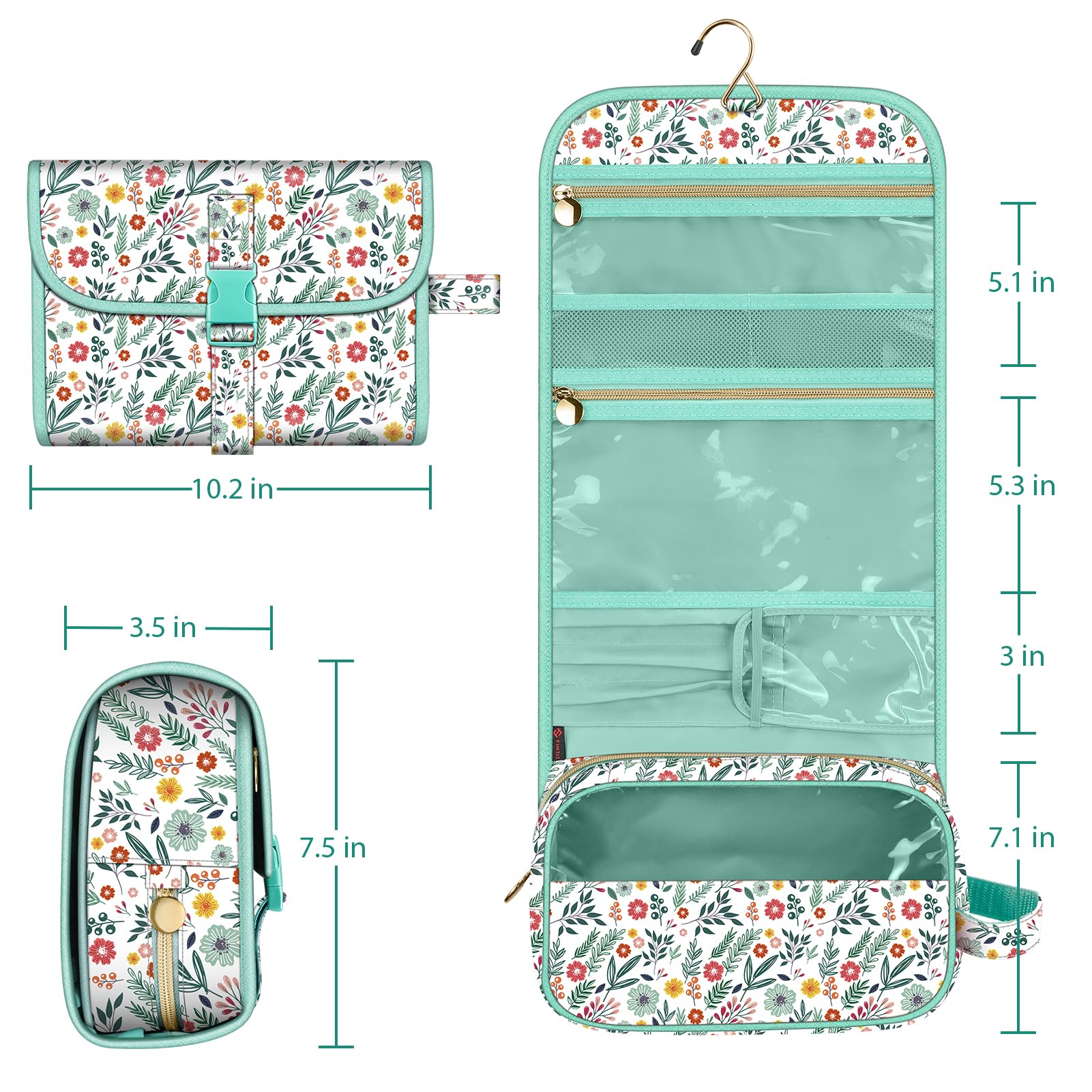 Foto 7 pulgar | Bolsa de Viaje Fintie Impermeable para Artículos de Tocador - Venta Internacional