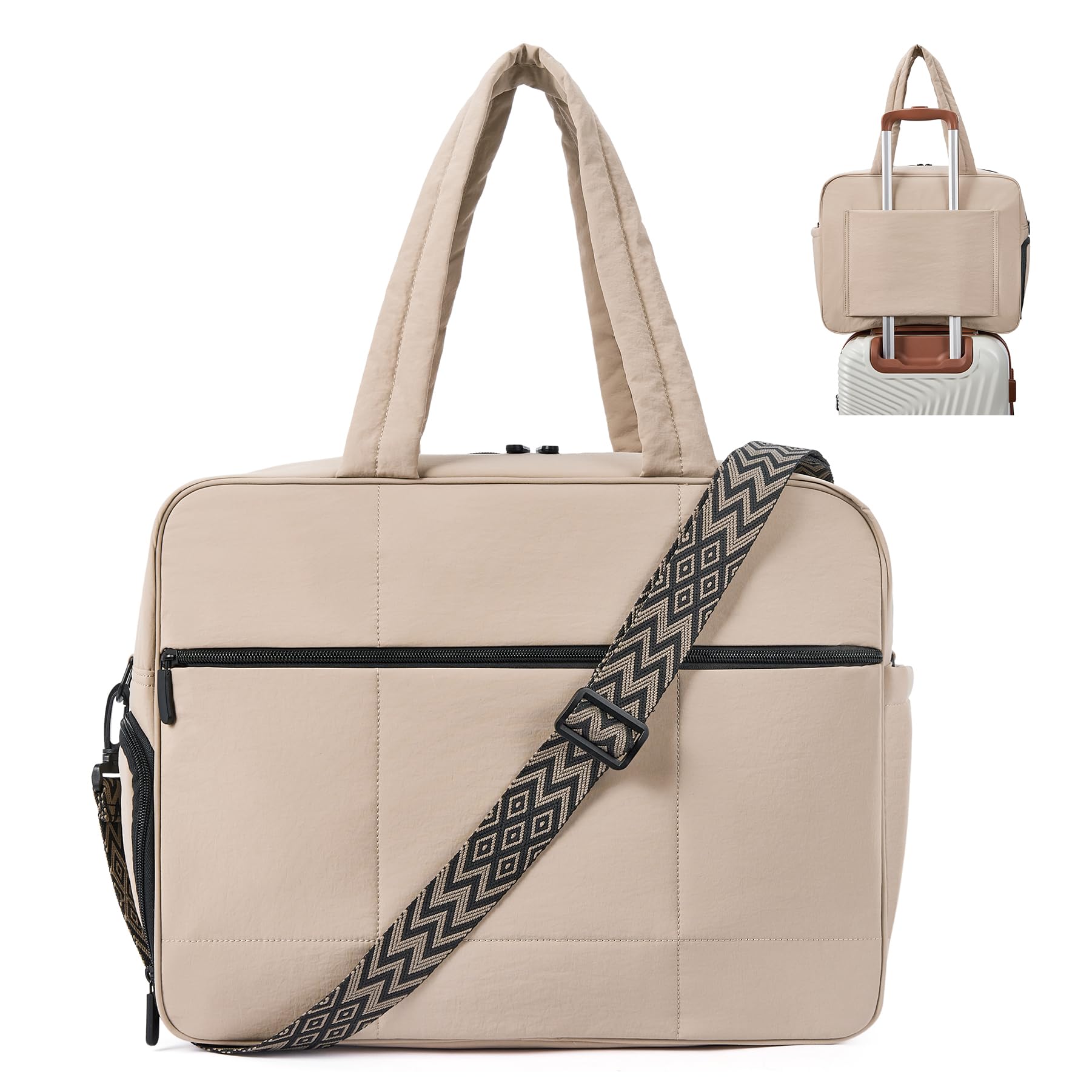 Foto 7 pulgar | Bolsa De Viaje Para Fin De Semana Cluci Puffer Tote Con Compartimento Para Zapatos - Venta Internacional.