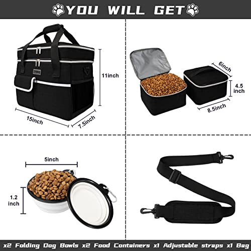 Foto 3 pulgar | Bolsa De Viaje Para Mascotas Baglher Dog Para Suministros, 30 Litros, Color Negro - Venta Internacional.