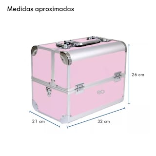 Foto 3 | Neceser Maletín Metálico Reforzado Cosmetiquera Profesional Eo Safe Imports Esi-15559-1 Rosa