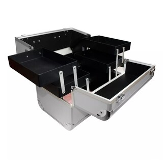 Foto 2 | Neceser Maletín Metálico Reforzado Cosmetiquera Profesional Eo Safe Imports Esi-15558-1 Plata