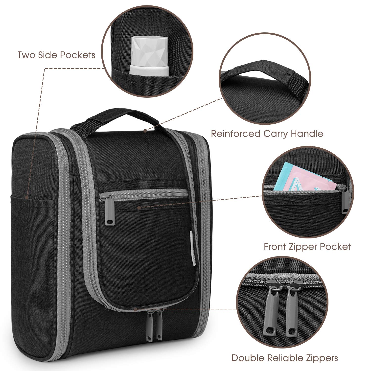 Foto 4 | Neceser de Viaje Narwey Negro-Venta Internacional