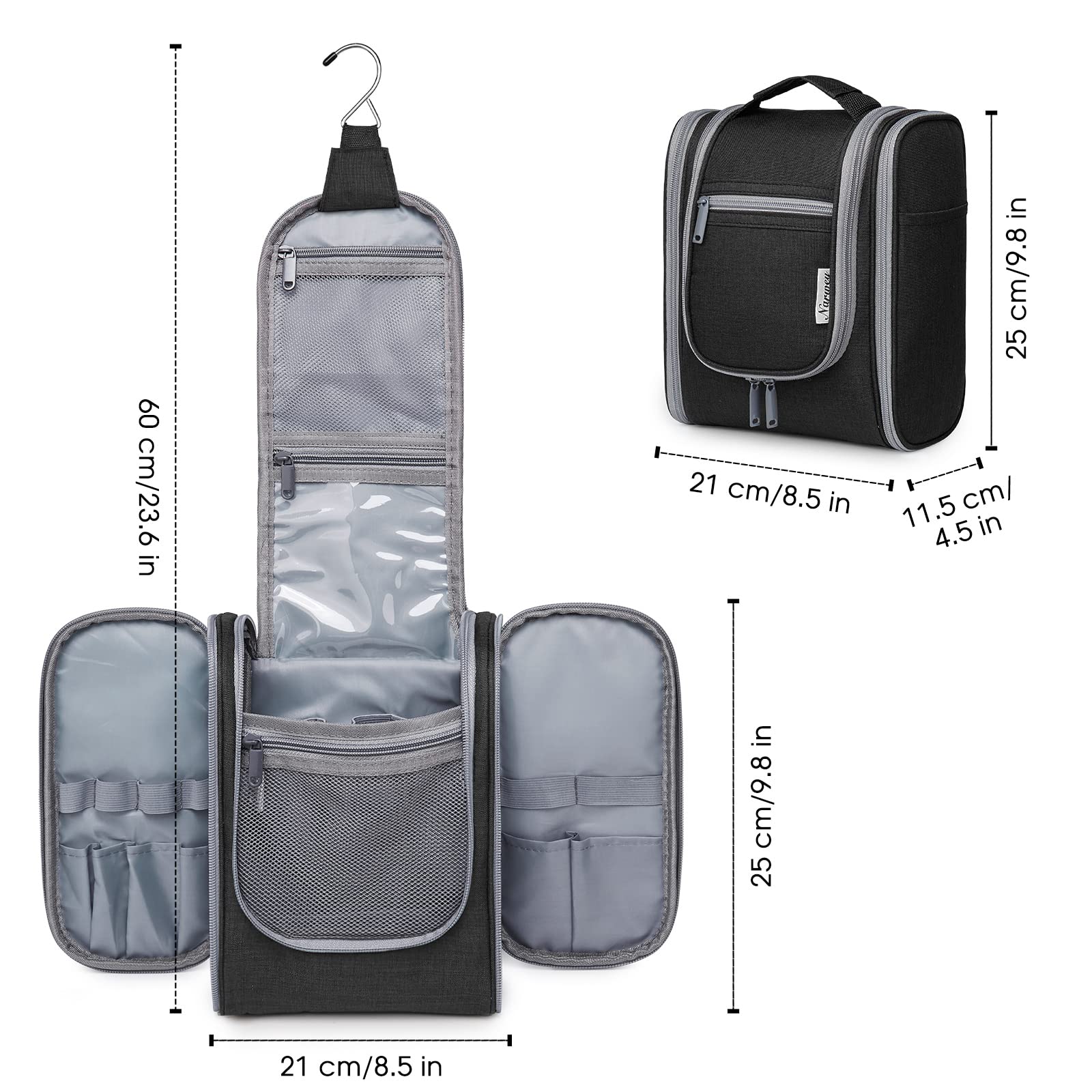 Foto 7 pulgar | Neceser de Viaje Narwey Negro-Venta Internacional