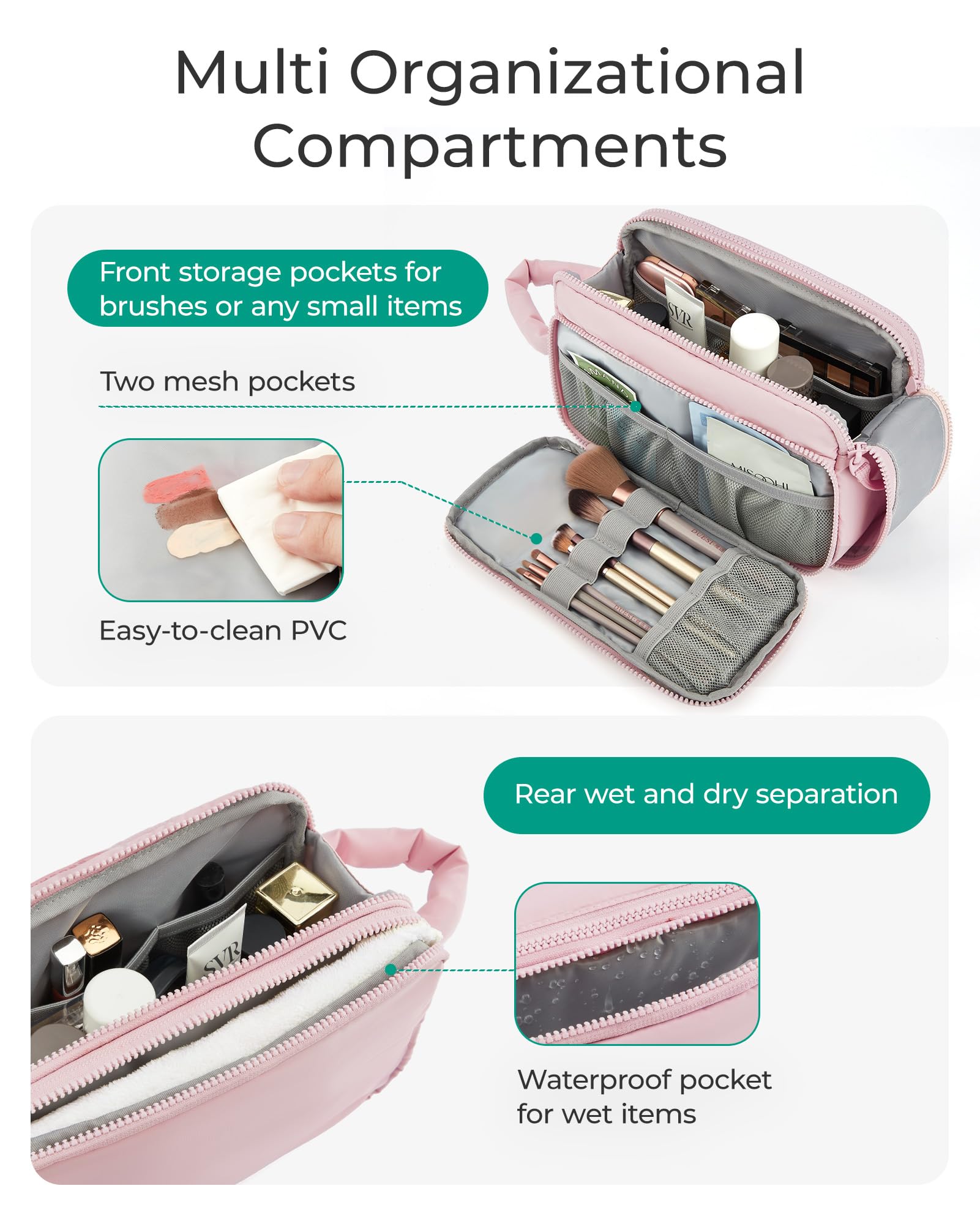 Foto 4 pulgar | Neceser de Viaje Bagsmart Rosa para Mujer- Venta Internacional