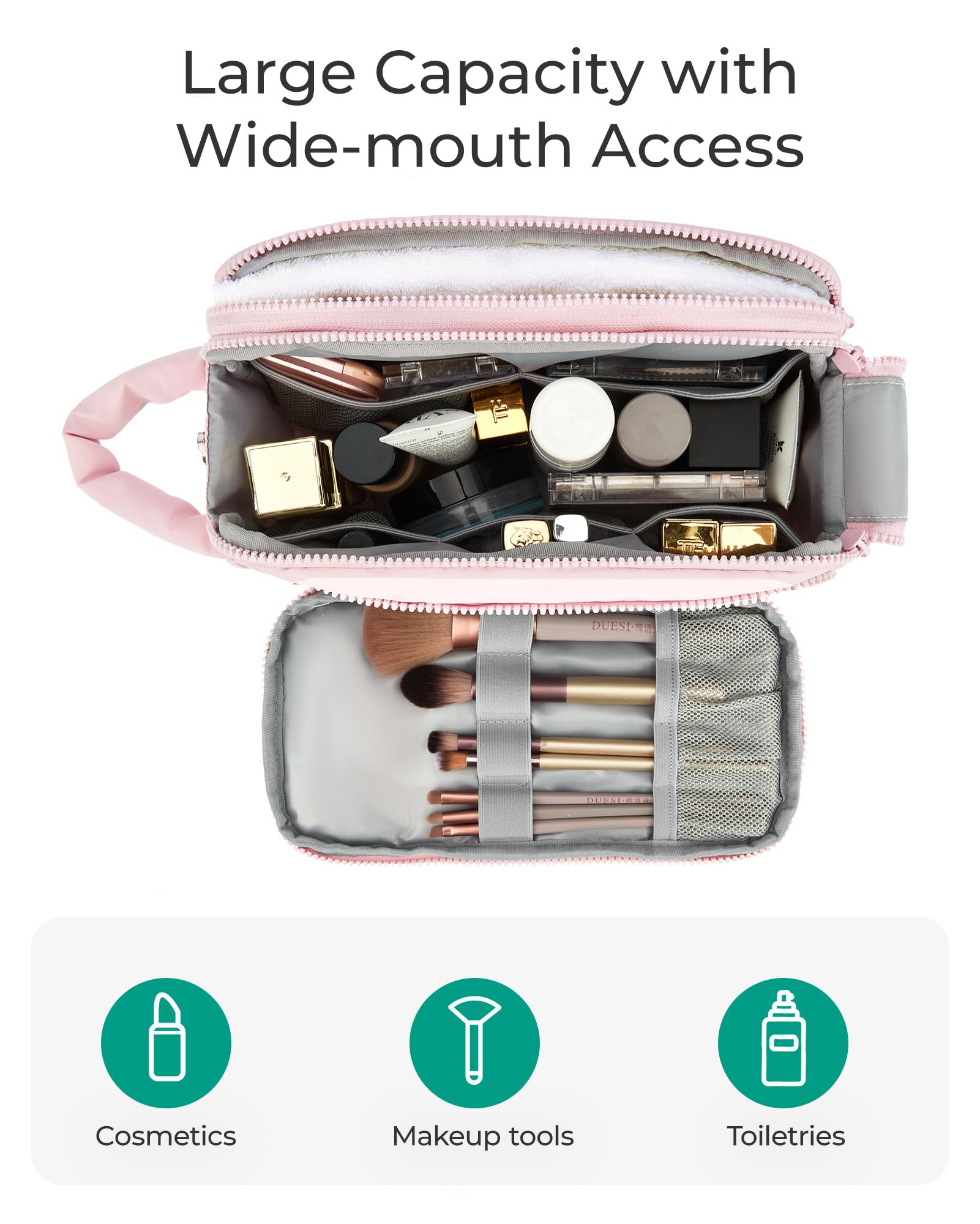 Foto 5 | Neceser de Viaje Bagsmart Rosa para Mujer- Venta Internacional