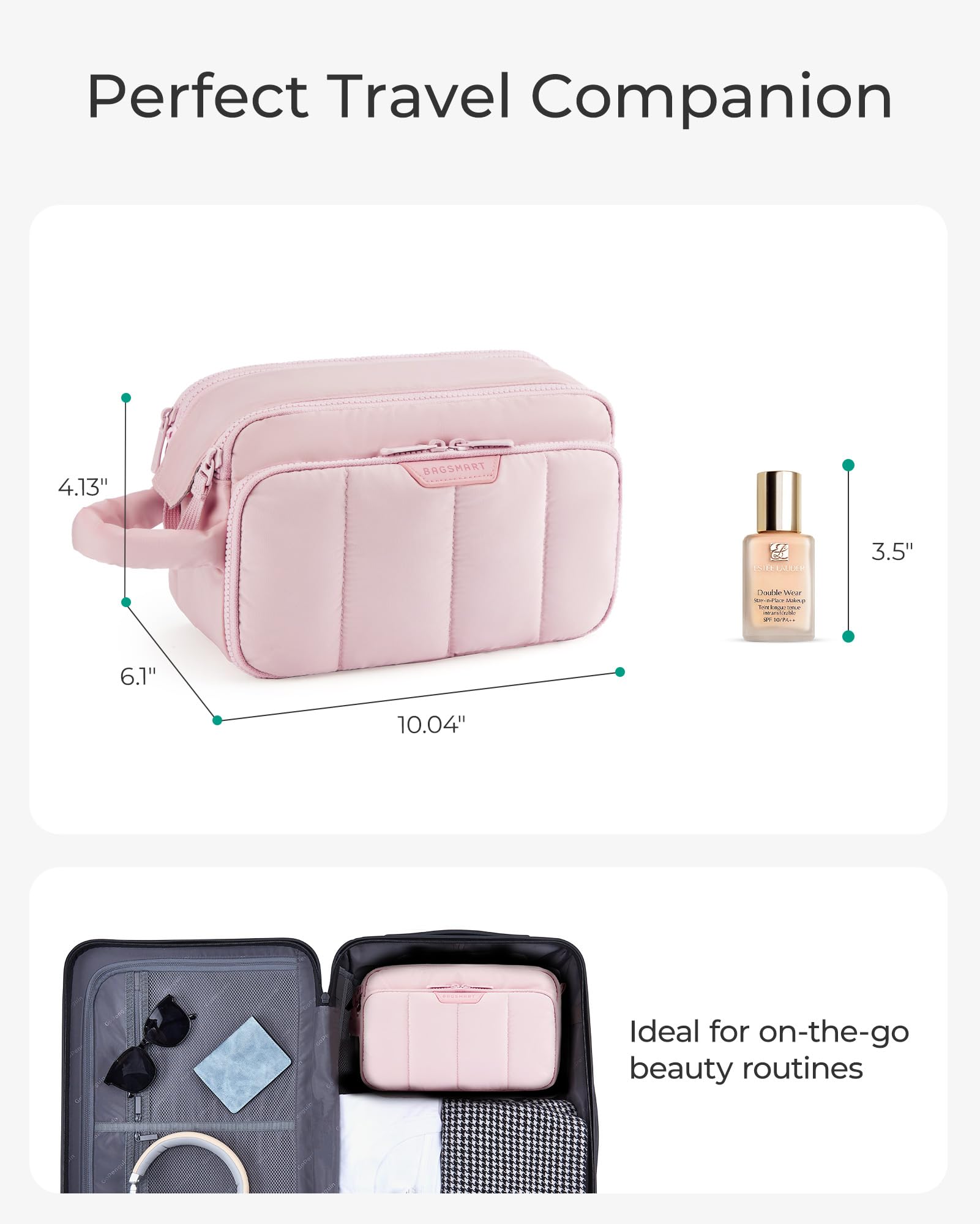 Foto 7 pulgar | Neceser de Viaje Bagsmart Rosa para Mujer- Venta Internacional