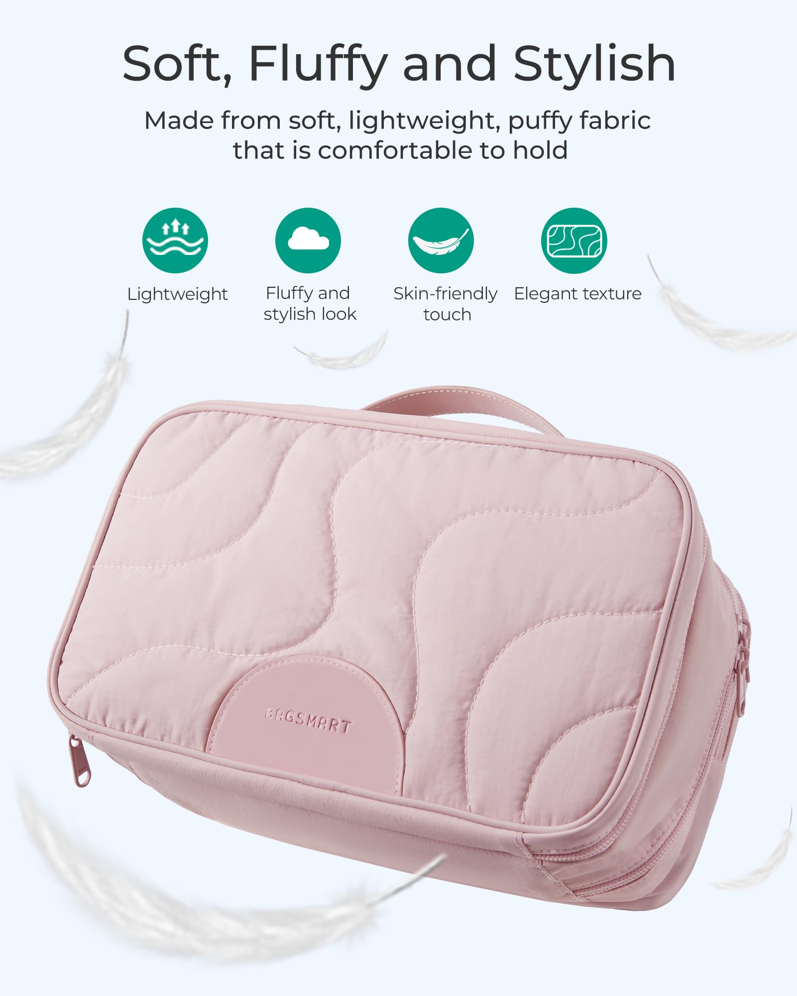 Foto 5 pulgar | Neceser de Viaje Bagsmart Rosa-Venta Internacional