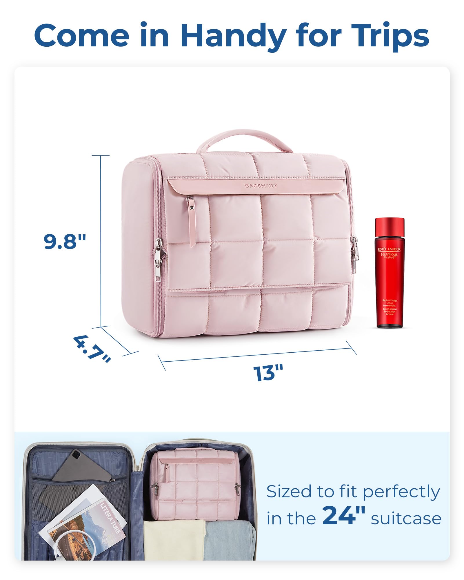Foto 3 pulgar | Neceser de Viaje Bagsmart Morado para Mujer - Venta Internacional
